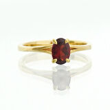 Garnet Oval Tektaş Yüzük