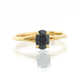 Safir Oval Tektaş Yüzük
