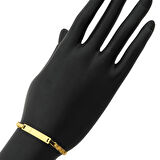 Altın Pullu Çocuk Künye Bileklik