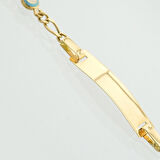 Mavi Nazar Boncuk Altın Çocuk Künye Bileklikk