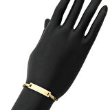 Mavi Nazar Boncuk Altın Çocuk Künye Bileklikk