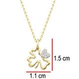 Pırlanta Yonca Kolye