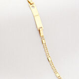 Çocuk Altın Künye Bileklik -Yıldız Figürlü