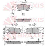 Hyundaı On Fren Balatası Hyundaı İ10 1.0 1.2 2013-> - Braxıs Aa0631