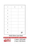 BK-2027  70 x 32 mm 500 A4 Sayfa Lazer Etiket 1 A4 Sayfada 27 Etiket