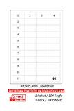 A1-2044 500 A4 Sayfa Lazer Etiket 48.5 x 25.40 mm Lazer Etiket A4 Sayfada 44 Etiket