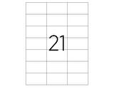 BK-2124 Ebat 70 x 42.43 mm Lazer Etiket  A4 Sayfada 21 Etiket
