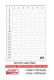 A1 Etiket Tw-2280 100 A4 Sayfa Lazer Etiket 22 x 12 mm A4 Sayfada 160 Etiket