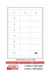 A1 Etiket Tw-2533 500 A4 Sayfa  Lazer Etiket  64,6 x 33,8 mm 1 A4 Sayfada 24 Etiket