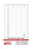 A1 Etiket Tw-2564 500 A4 Sayfa Lazer Etiket  48,5 x 16,9 mm 1 A4 Sayfada 64 Eti
