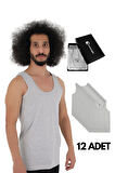 CENNETOĞLU 12 Adet Erkek Penye Atlet EKONOMİK PAKET