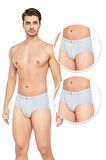Erkek 3'lü Penye Slip Külot