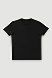 Erkek Slim Fit Bisiklet Yaka %100 Pamuk Kısa Kollu Tişört