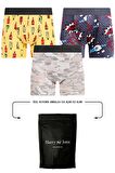 Erkek 3'lü Boxer 1. Sınıf Kumaş Premium Paket Özel Dizayn. Düz Likralı Boxer Şort Çeyizlik Hediyelik 