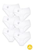 Kadın Çiçek Desenli Beyaz Külot 6'lı Paket