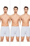 Erkek Penye Pamuklu Paçalı Uzun Külot 3'lü Paket