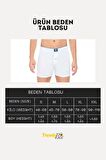 Erkek Rahat ve Konforlu Havlu Bel Pamuklu Düğmeli Boxer 3'lü Paket