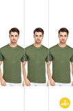 Erkek Slim Fit Sıfır Yaka Fanila T-Shirt 3'lü Paket