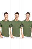 Erkek Slim Fit Sıfır Yaka Fanila T-Shirt 3'lü Paket