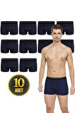 Erkek 10 Adet Likralı Slim Fit İnce Kumaş Günlük Kullanıma Uygun Özel Paketinde Ekonomik Boxer
