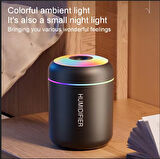 RGB SİYAH 180 ML USB ULTRASONİK OFİS ODA VE ARABA HAVA NEMLENDİRİCİ BUHAR MAKİNESİ AROMA DİFİZÖRÜ