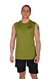 Joma Sprint - Haki Pamuklu Kolsuz Erkek T-shirt - 4231114