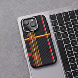 ŞOK FİYAT!! Iphone 15 Plus Uyumlu Karbon Fiber MagSafe Özellikli Kılıf