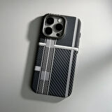 ŞOK FİYAT!! Iphone 15 Plus Uyumlu Karbon Fiber MagSafe Özellikli Kılıf