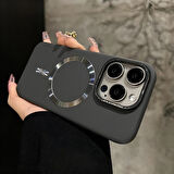 Iphone 16 ProMax Uyumlu Lens Koruma Hediyeli Mat MagSafe Özellikli Kılıf