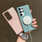 Samsung Galaxy S23 Ultra Uyumlu Simli MagSafe Özellikli Kılıf