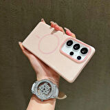 Samsung Galaxy S23 Ultra Uyumlu Simli MagSafe Özellikli Kılıf