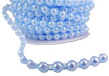İnci Tekli İpe Dizili Mavi 6Mm ( 25 Yard )