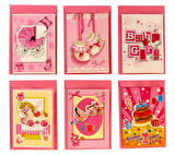 Davetiye 6 Karişik 7X 9Cm Pembe ( 120 Adet )