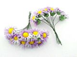 Çiçek Papatya Mor 3.5x9 Cm ( 100 Adet )