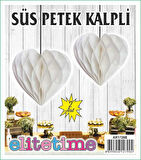 SÜS PONPON KALPLİ BEYAZ 2'Lİ SET 1 PAKET