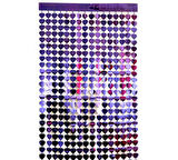 Metalize Fon Süsü Kalpli Mor 100x200 Cm