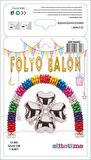 FOLYO BALON KALP ÇİÇEKİ GÜMÜŞ 13INC 1 ADET