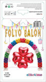 FOLYO BALON KALP ÇİÇEKMODELİ KIRMIZI 13INC 1 ADET
