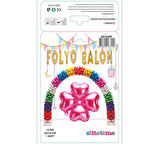 FOLYO BALON KALP ÇİÇEK PEMBE 13INC 1 ADET