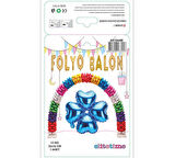 FOLYO BALON KALP ÇİÇEK MAVİ 13INC 1 ADET