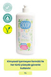 SOOP Bebek Sabun Bazlı Yüzey Temizleyici  1 L | %100 Doğal & Hipoalerjenik | İz Bırakmaz, Durulamasız