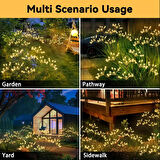 GÜNEŞ ENERJİLİ 80 LED SARI RENK YILDIZ PATLAMASI LED BAHÇE AYDINLATMA SOLAR BAHÇE SÜSÜ SGE1004