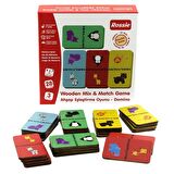 Rossie Ahşap Eşleştirme Oyunu-Domino Game