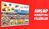 Rossie Ahşap Mıknatıslı Trafik Oyun Seti (Mıknatıslı Oyun Alanı)