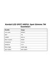 LED Spot Ampul Spot Gömme 7W 630 Lümen Güçlü - Beyaz