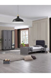Stil Genç Odası - 3 Kapılı Dolap, Karyola, Komodin