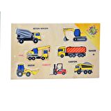 Woodoy Taşıtlar 7 Parça Çocuk Puzzle
