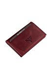 %100 El Yapımı Crazy Deri Minimal Bordo Kartlık