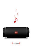 WRX05 90 dB SD Kart Aux Usb Girişli Siyah Kablosuz Bluetooth Speaker Hoparlör Ses Bombası FM Radyo