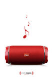 WRX05 90 dB SD Kart Aux Usb Girişli Kırmızı Kablosuz Bluetooth Speaker Hoparlör Ses Bombası FM Radyo